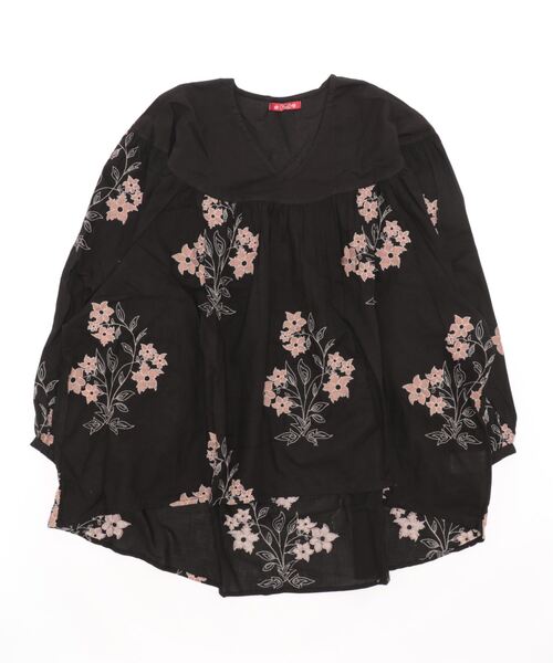 チャイハネ（チャイハネ）の「【チャイハネ】花刺繍トップス（その他トップス・レディース・ホワイト/オレンジ/ブラック・FREE）」の4枚目の写真