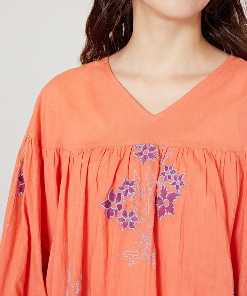 チャイハネ（チャイハネ）の「【チャイハネ】花刺繍トップス（その他トップス・レディース・ホワイト/オレンジ/ブラック・FREE）」の17枚目の写真