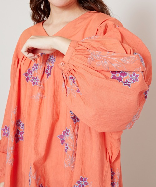 チャイハネ（チャイハネ）の「【チャイハネ】花刺繍トップス（その他トップス・レディース・ホワイト/オレンジ/ブラック・FREE）」の19枚目の写真