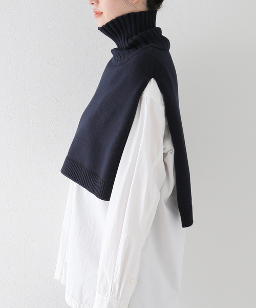 ドゥーズィエムクラス J&M DAVIDSON ボーダー ニット ポンチョ ドゥーズィエムクラス J&M DAVIDSON ボーダー ニット ポンチョ