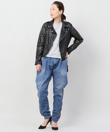 B.C STOCK | 合皮レースパンチングライダース(ライダースジャケット)