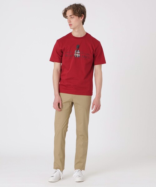 【新品】ブラックレーベルクレストブリッジ　Tシャツ　L　赤　バーバリー　182 新品】ブラックレーベルクレストブリッジ Tシャツ L 赤
