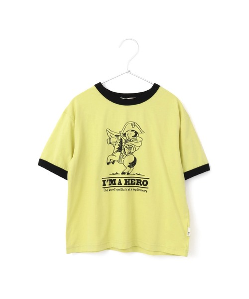 MAKE YOUR DAY(メイクユアデイ)の「ナポレオン柄リンガー半袖Tシャツ■80~140cm(Tシャツ/カットソー・キッズ・イエロー/オフホワイト・80/90/100/110/120/130/140)」の10枚目の写真