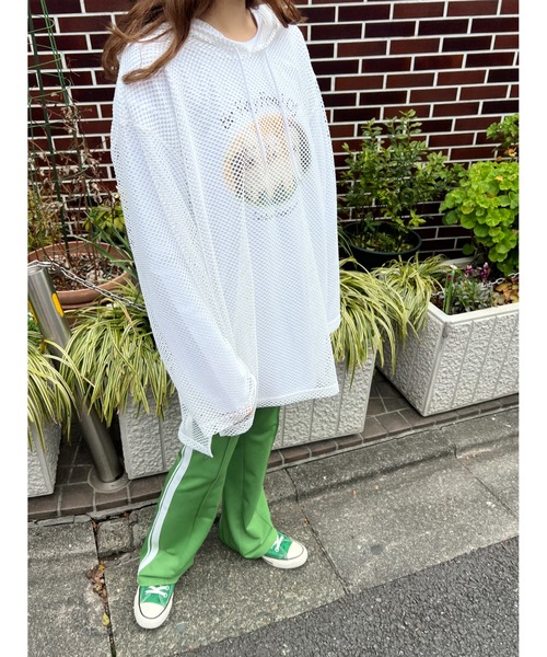 WC(ダブル シー)の「メッシュビッグパーカー(Tシャツ/カットソー・レディース・ブラック/ライトパープル/ピンク/ホワイト・FREE)」の13枚目の写真