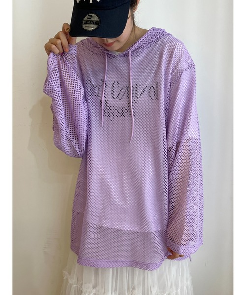 WC(ダブル シー)の「メッシュビッグパーカー(Tシャツ/カットソー・レディース・ブラック/ライトパープル/ピンク/ホワイト・FREE)」の21枚目の写真