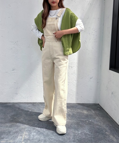 apres jour mignon（アプレジュールミニョン）の「デニムサロペット【ZOZOTOWN限定アイテム】（サロペット/オーバーオール・レディース・アイボリー/ブラック/ダークブルー・SMALL/LARGE/MEDIUM/X-LARGE）」の6枚目の写真