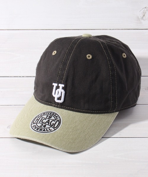 UNIVERSAL OVERALL(ユニバーサルオーバーオール)の「【UNIVERSAL OVERALL/ユニバーサルオーバーオール】UQロゴ刺繍T/Cツイルキャップ(キャップ・メンズ・グリーン/チャコール/ホワイト/ブラック/ブラウン/グレー・FREE)」の1枚目の写真