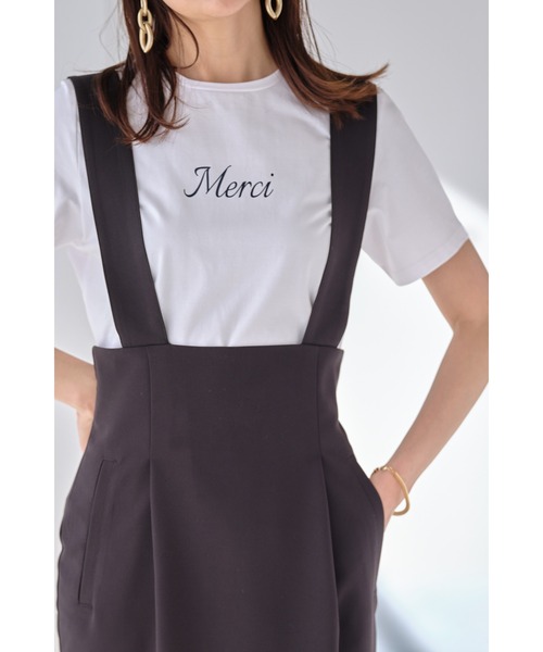 &. NOSTALGIA（アンドドットノスタルジア）の「メルシーTシャツ（Tシャツ/カットソー・レディース・ブルー/レッド/ネイビー・FREE）」の2枚目の写真