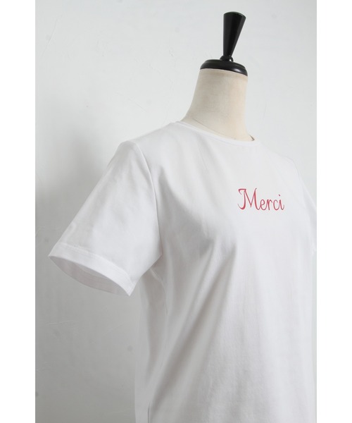 &. NOSTALGIA（アンドドットノスタルジア）の「メルシーTシャツ（Tシャツ/カットソー・レディース・ブルー/レッド/ネイビー・FREE）」の7枚目の写真