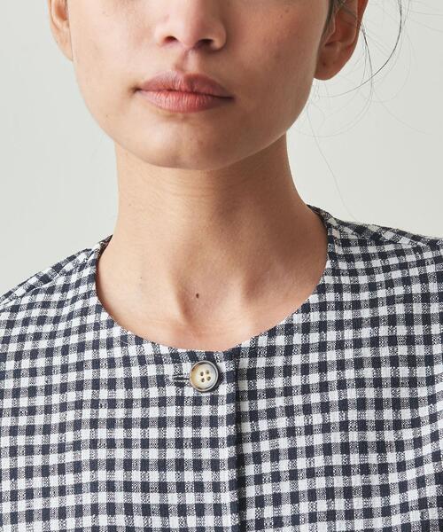 Steven Alan(スティーブンアラン)の「<Steven Alan>SHORT SLEEVE BLOUSE/ブラウス(シャツ/ブラウス・レディース・ブラック/ネイビー・M/S)」の6枚目の写真