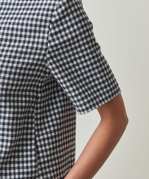 Steven Alan(スティーブンアラン)の「<Steven Alan>SHORT SLEEVE BLOUSE/ブラウス(シャツ/ブラウス・レディース・ブラック/ネイビー・M/S)」の7枚目の写真