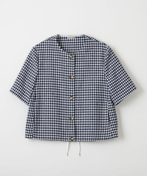 Steven Alan(スティーブンアラン)の「<Steven Alan>SHORT SLEEVE BLOUSE/ブラウス(シャツ/ブラウス・レディース・ブラック/ネイビー・M/S)」の17枚目の写真