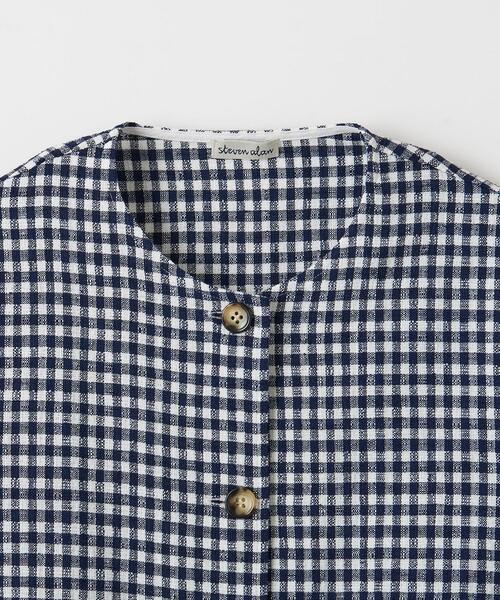 Steven Alan(スティーブンアラン)の「<Steven Alan>SHORT SLEEVE BLOUSE/ブラウス(シャツ/ブラウス・レディース・ブラック/ネイビー・M/S)」の19枚目の写真