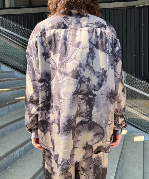 CIAOPANIC（チャオパニック）の「総柄レギュラーカラーシャツ（シャツ/ブラウス・レディース・グレー/ブルー・FREE）」の13枚目の写真