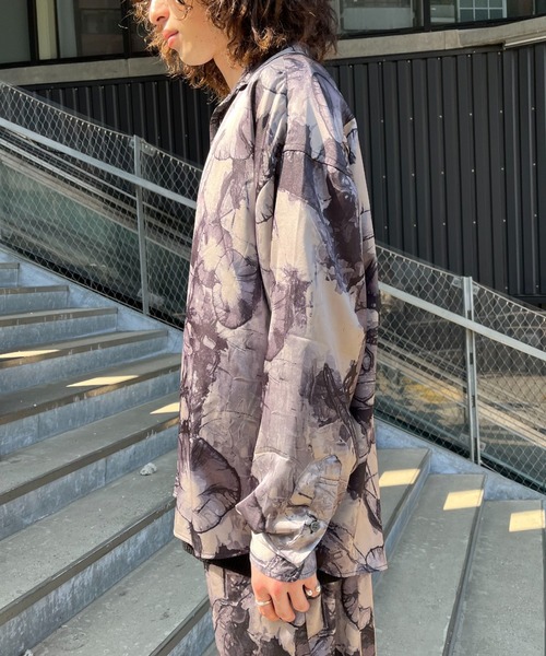 CIAOPANIC（チャオパニック）の「総柄レギュラーカラーシャツ（シャツ/ブラウス・レディース・グレー/ブルー・FREE）」の12枚目の写真