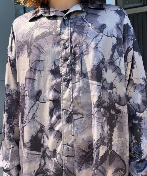 CIAOPANIC（チャオパニック）の「総柄レギュラーカラーシャツ（シャツ/ブラウス・レディース・グレー/ブルー・FREE）」の15枚目の写真