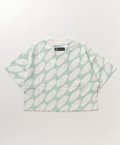 adidas(アディダス)の「アディダス adidas マリメッコ フューチャーアイコン スリーストライプス 半袖Tシャツ(Tシャツ/カットソー・レディース・ホワイト×ブルー/ホワイト×ブラック・L/XL/M/S)」の3枚目の写真