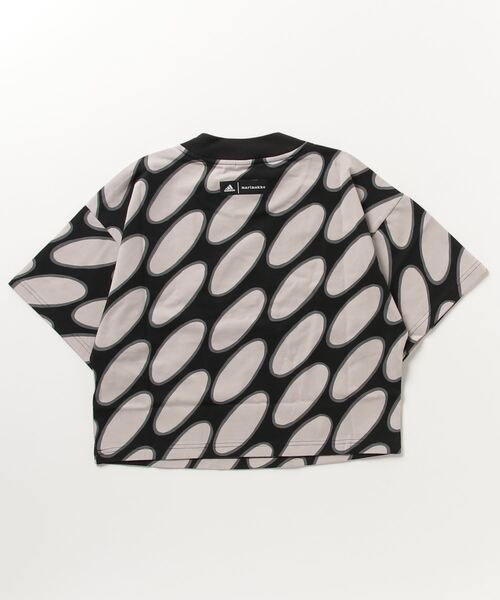 adidas(アディダス)の「アディダス adidas マリメッコ フューチャーアイコン スリーストライプス 半袖Tシャツ(Tシャツ/カットソー・レディース・ホワイト×ブルー/ホワイト×ブラック・L/XL/M/S)」の4枚目の写真