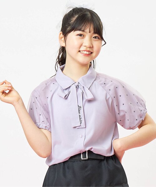 新品未使用　今季eldo ボウタイブラウス　ブルー　完売品 大きいサイズ ボウタイブラウス（吸汗速乾裏地付） 通販【ニッセン】