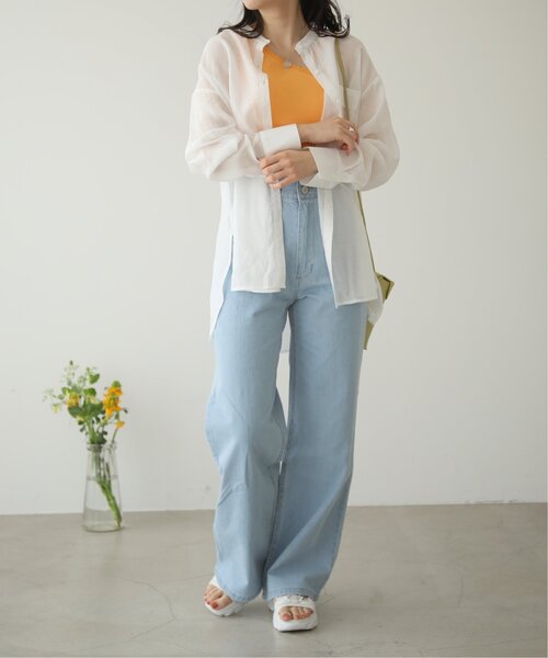 RAY CASSIN（レイカズン）の「S-L展開 ウエストフィットルーズデニムパンツ（デニムパンツ・レディース・オフホワイト/ブルー/ネイビー・M/SMALL/LARGE/MEDIUM）」の7枚目の写真
