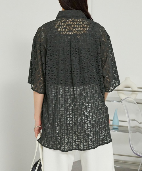 レースシアールーズ半袖シャツ（シャツ/ブラウス）｜MONO-MART