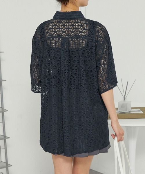 レースシアールーズ半袖シャツ（シャツ/ブラウス）｜MONO-MART
