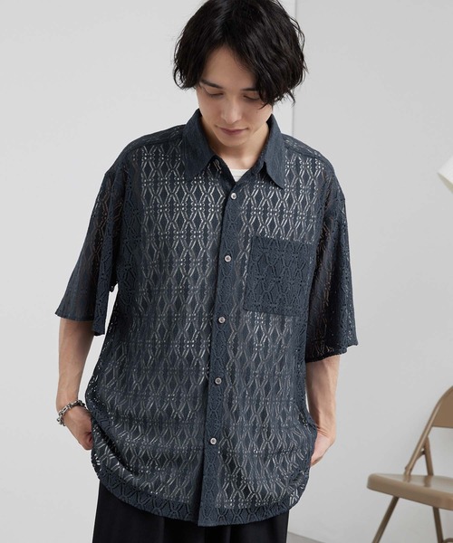 【超美品】MARK&RONA 半袖シャツ 半袖シャツ ユニセックス 237－68 ミルスグレー （3XL