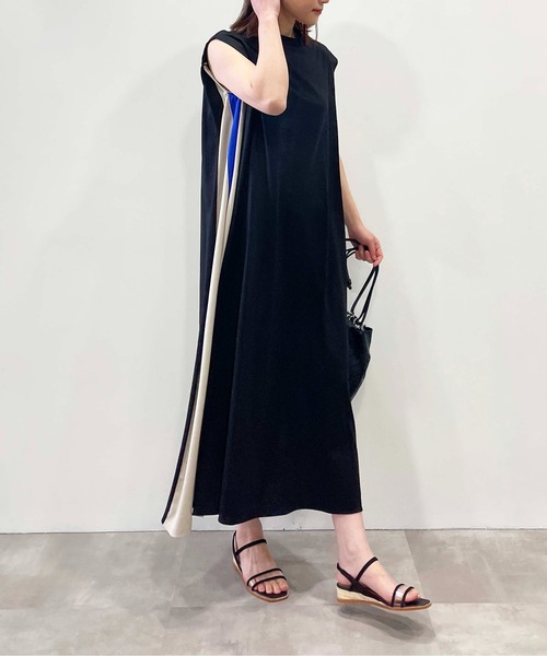 LUGIVA（ルギヴァ）の「サイドラインテープワンピース（ワンピース・レディース・ブラック/ブラウン・M）」の9枚目の写真