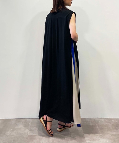 LUGIVA（ルギヴァ）の「サイドラインテープワンピース（ワンピース・レディース・ブラック/ブラウン・M）」の6枚目の写真