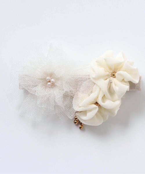 apres les cours(アプレレクール)の「チュールフラワーヘアクリップ_あぷれのはんなり浴衣&甚平(バレッタ/ヘアクリップ・キッズ・ピンク/アイボリー・FREE)」の13枚目の写真