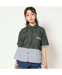 デニムコットンドッキングシャツ(130~160cm)