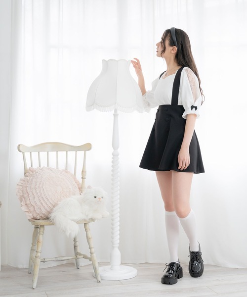 DearMyLoveRose（ディアマイラブローズ）の「2way肩リボンハートネックブラウス（シャツ/ブラウス・レディース・オフホワイト/ベビーピンク/ブラック/ホワイト・LARGE/XX-LARGE/MEDIUM/X-LARGE）」の8枚目の写真