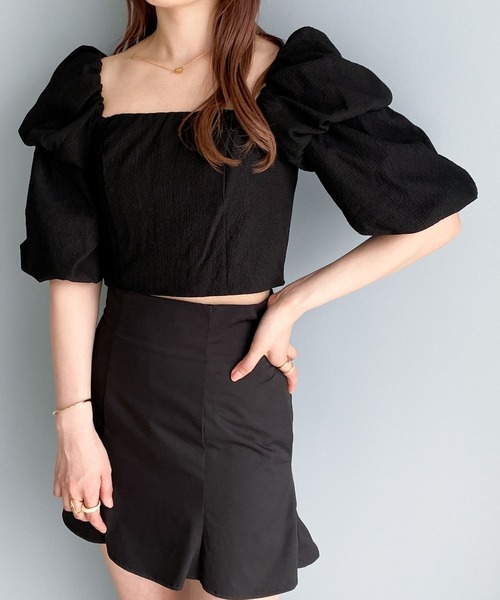 Heather（ヘザー）の「パフスリーブショートブラウス 903808（シャツ
