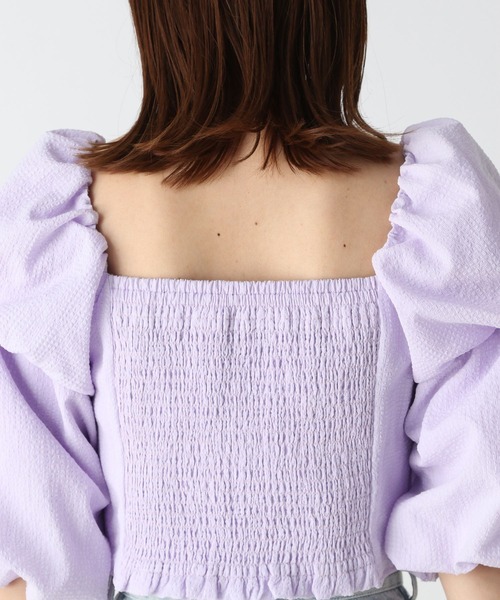Heather（ヘザー）の「パフスリーブショートブラウス 903808（シャツ