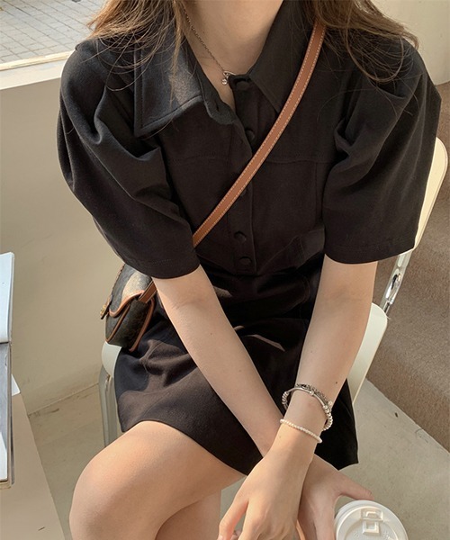 FREE STYLISTS(フリー スタイリスト)の「YUGA_YGMC ボリュームスリーブ フレアミニワンピース(ワンピース・レディース・グレー/ブラック/ブラウン・FREE)」の21枚目の写真