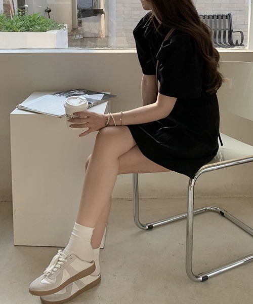 セール】YUGA_YGMC ボリュームスリーブ フレアミニワンピース