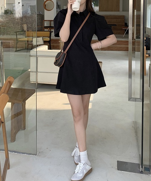 FREE STYLISTS(フリー スタイリスト)の「YUGA_YGMC ボリュームスリーブ フレアミニワンピース(ワンピース・レディース・グレー/ブラック/ブラウン・FREE)」の11枚目の写真