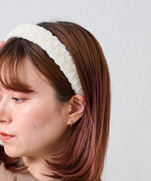 COLONY 2139(コロニートゥーワンスリーナイン)の「クシュクシュカチューシャ(カチューシャ・レディース・ベージュ/ブラック・FREE)」の2枚目の写真