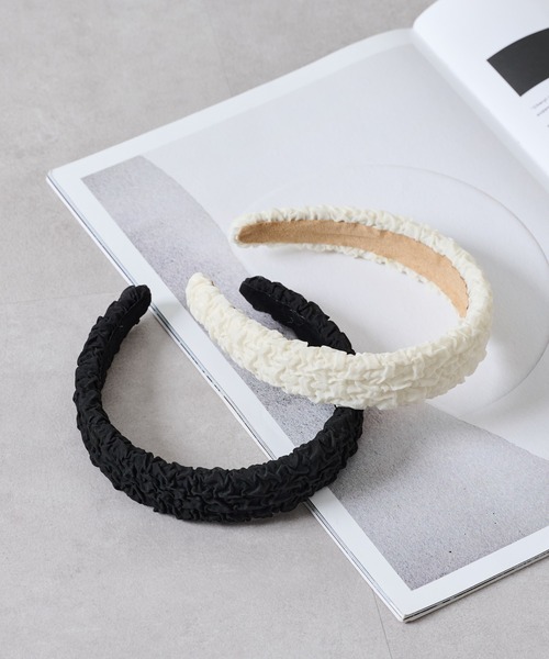 COLONY 2139(コロニートゥーワンスリーナイン)の「クシュクシュカチューシャ(カチューシャ・レディース・ベージュ/ブラック・FREE)」の7枚目の写真