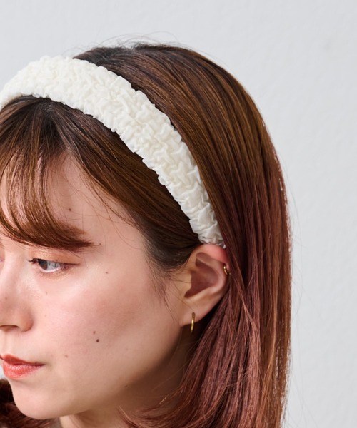 COLONY 2139(コロニートゥーワンスリーナイン)の「クシュクシュカチューシャ(カチューシャ・レディース・ベージュ/ブラック・FREE)」の8枚目の写真