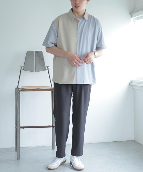 SENSE OF PLACE by URBAN RESEARCH（センスオブプレイスバイアーバンリサーチ）の「『イージーケア』ストライプブロックドシャツ(5分袖)（シャツ/ブラウス・メンズ・その他1/その他3/その他2/その他4/その他5・MEDIUM/LARGE）」の21枚目の写真