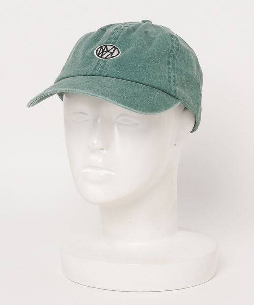 DOUBLE STEAL（ダブルスティール）の「DBSLオーバルロゴ刺繍 ピグメントCap（キャップ・メンズ・カーキ/ブラック/ブルー/グリーン・FREE）」の4枚目の写真