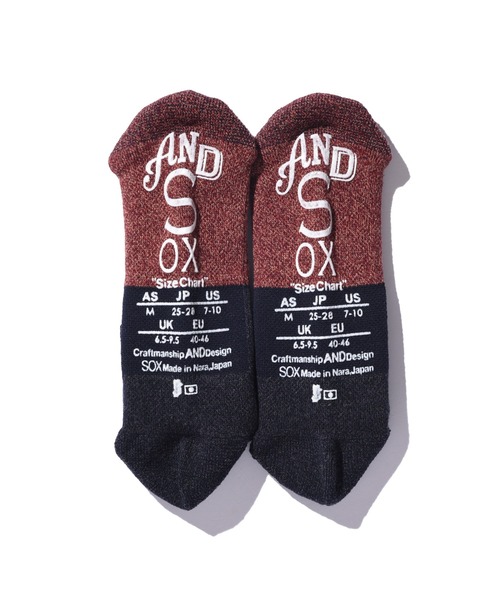 ANDSOX(アンドソックス)の「SUPPORT PILE SHORT ANKLE サポートパイルショートアンクル(ソックス/靴下・メンズ・パープル/ネイビー/ホワイト×ネイビー/インディゴブルー/グリーン/ホワイト×ブラック/オリーブ/ブラック/オフホワイト/マスタード/オレンジ・S/M)」の18枚目の写真