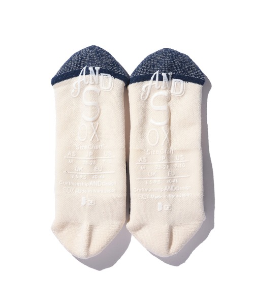 ANDSOX(アンドソックス)の「SUPPORT PILE SHORT ANKLE サポートパイルショートアンクル(ソックス/靴下・メンズ・パープル/ネイビー/ホワイト×ネイビー/インディゴブルー/グリーン/ホワイト×ブラック/オリーブ/ブラック/オフホワイト/マスタード/オレンジ・S/M)」の22枚目の写真