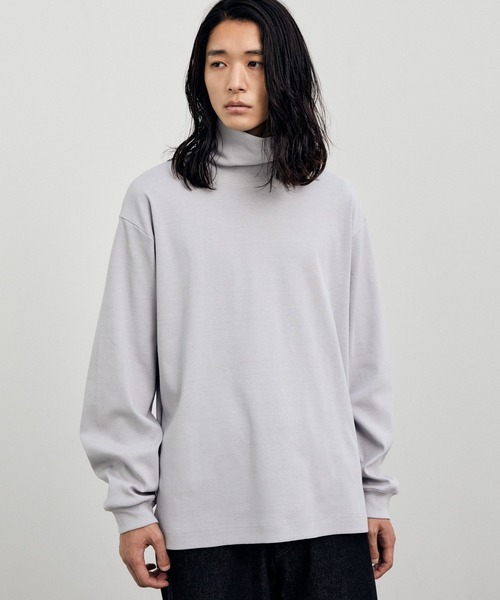 WYM LIDNM(ウィム バイ リドム)の「LAYERED STRETCH TURTLE(Tシャツ/カットソー・メンズ・シルバーグレー・S/M/L)」の14枚目の写真
