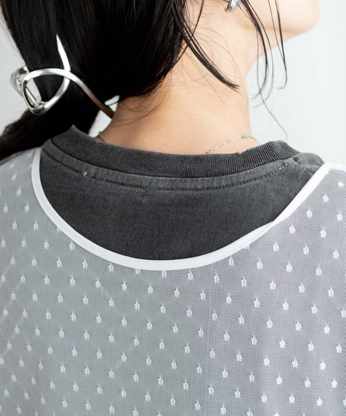 WEGO（ウィゴー）の「WEGO/マルチWAYドットチュールリボンロングワンピース（ワンピース・レディース・ホワイト・FREE）」の5枚目の写真