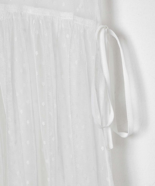 WEGO（ウィゴー）の「WEGO/マルチWAYドットチュールリボンロングワンピース（ワンピース・レディース・ホワイト・FREE）」の19枚目の写真