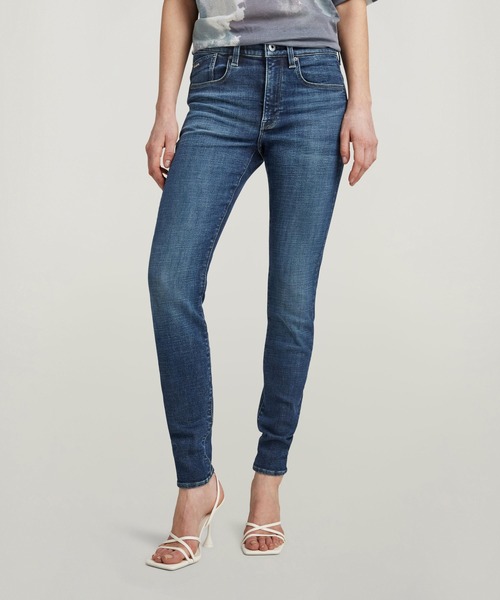 G-STAR(ジースター)の「LHANA SKINNY JEANS/ハイウエストスキニージーンズ/L28(デニムパンツ・レディース・インディゴブルー・25inch/26inch/27inch/28inch/24inch)」の1枚目の写真
