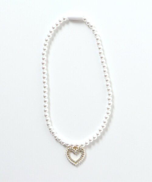 apres les cours(アプレレクール)の「【着脱簡単】ハートパールネックレス(ネックレス・キッズ・アイボリー・FREE)」の5枚目の写真