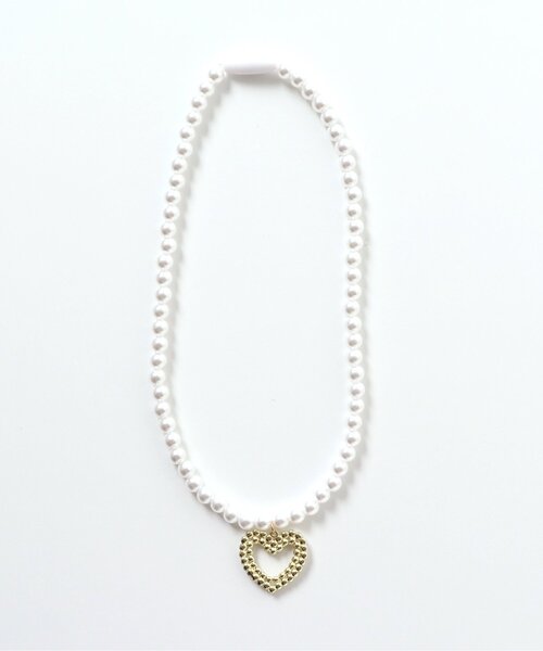apres les cours(アプレレクール)の「【着脱簡単】ハートパールネックレス(ネックレス・キッズ・アイボリー・FREE)」の6枚目の写真